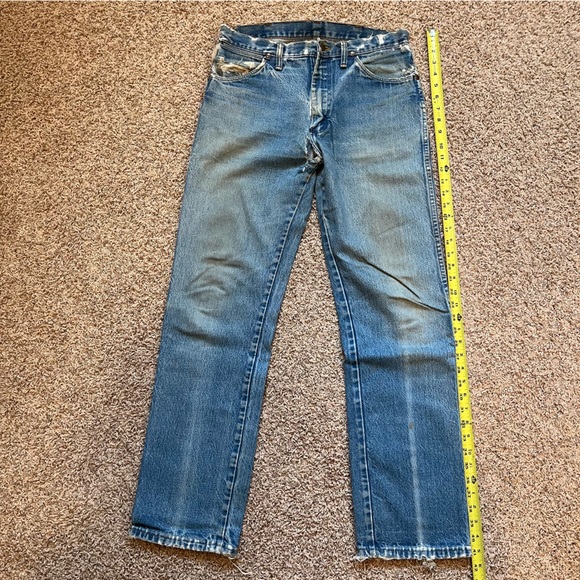 Vintage Distressed Wrangler 13MWZ Cowboy Cut Jeans Size 33x33 - Picture 2 of 11